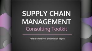 Supply Chain Management Consulting Toolkit