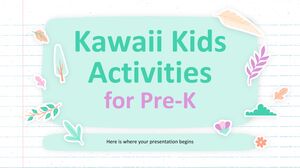 Activités Kawaii pour enfants pour la maternelle