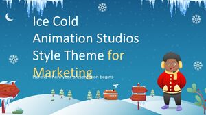 Tema de estilo Ice Cold Animation Studios para marketing