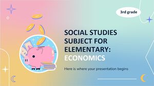 Materia di studi sociali per la scuola elementare - 3a elementare: Economia