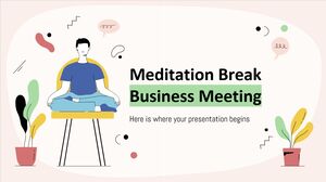 Reunión de negocios de pausa para la meditación