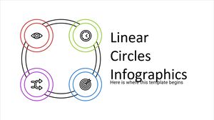 Infografía de círculos lineales