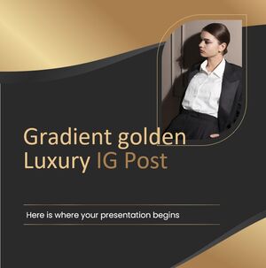 Publicación de IG de lujo dorado degradado para empresas