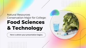 วิชาเอกการอนุรักษ์ทรัพยากรธรรมชาติสำหรับวิทยาลัย: วิทยาศาสตร์การอาหารและเทคโนโลยี