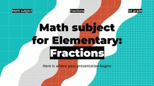 Matière mathématique pour l'élémentaire - 1re année : Fractions