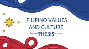 วิทยานิพนธ์ค่านิยมและวัฒนธรรมฟิลิปปินส์