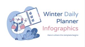 Infografía del planificador diario de invierno