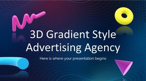 Agencja reklamowa w stylu gradientu 3D