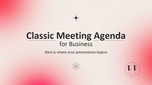 Agenda de reuniones clásica para empresas