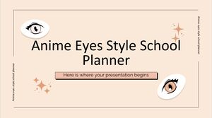 Planificateur scolaire de style Anime Eyes