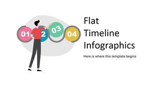 Flache Timeline-Infografiken