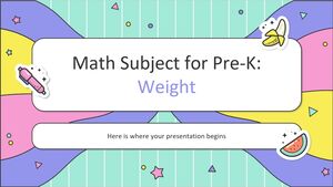 Математический предмет для Pre-K: вес