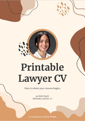 CV de abogado imprimible