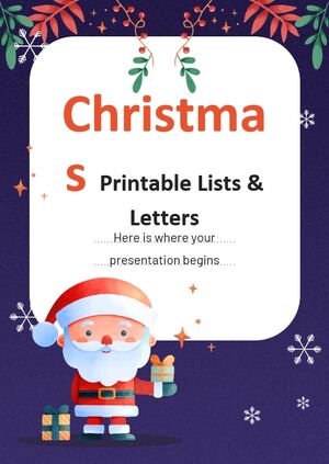 クリスマスの印刷可能なリストと手紙