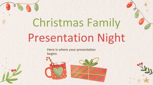 Noapte de prezentare de Crăciun în familie