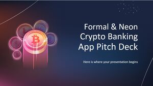 Apresentação formal e neon do aplicativo Crypto Banking