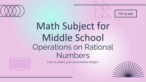 مادة الرياضيات للمدرسة المتوسطة - الصف السابع: العمليات على الأعداد النسبية