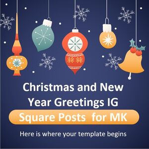 Saudações de Natal e Ano Novo IG Square Posts para MK