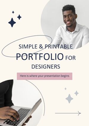 Portfolio simple et imprimable pour les designers