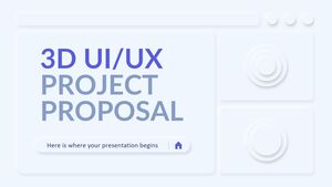 3D UI/UX Project Proposal PowerPoint Templates Free Download