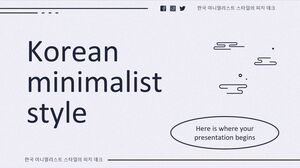 مجموعة عروض تقديمية على الطراز الكوري البسيط