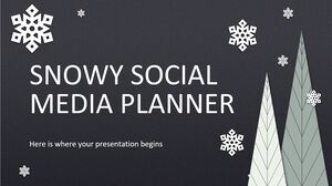 Marketing del planificador de redes sociales nevado