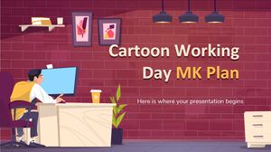 Plan MK de la journée de travail de dessin animé