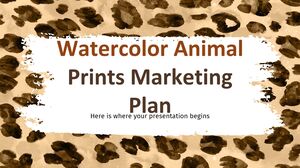 水彩动物图案营销计划