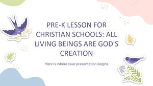 Pre-K Lesson for Christian Schools: All Living Beings are God's Creation