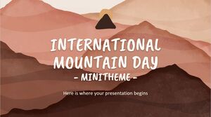 Minithème de la Journée internationale de la montagne