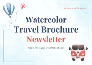 Brochure de voyage à l'aquarelle Newsletter
