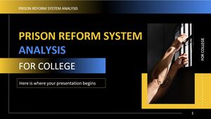 Análise do sistema de reforma penitenciária para faculdade
