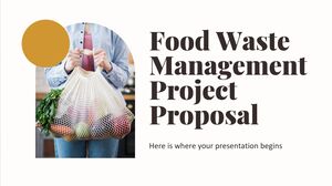 食品廃棄物管理プロジェクトの提案書