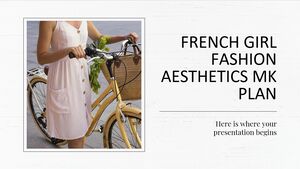 Plan de marketing de estética de la moda francesa para niñas