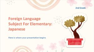Mata Pelajaran Bahasa Asing SD - Kelas 2: Bahasa Jepang