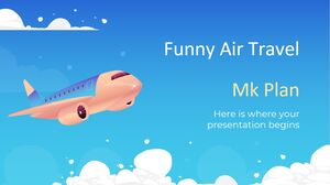 Plano engraçado de MK para viagens aéreas