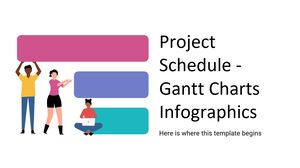 Calendario del proyecto: infografías de diagramas de Gantt