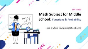 مادة الرياضيات للمدرسة المتوسطة - الصف السادس: الوظائف والاحتمالات II