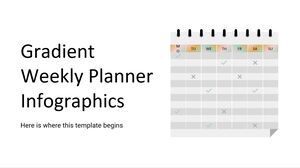 Infografiki gradientowego planowania tygodniowego