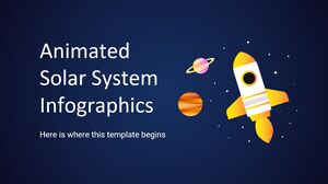 アニメーションの太陽系インフォグラフィックス