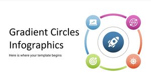 Infográficos de círculos gradientes