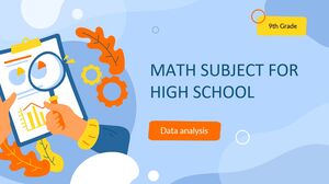 Materia de Matemáticas para Secundaria - 9no Grado: Análisis de Datos