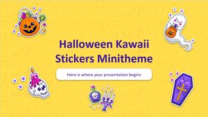 Хэллоуинские наклейки Kawaii Minitheme