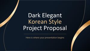 어둡고 우아한 한국식 프로젝트 제안서