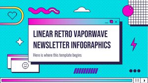 Lineare Retro-Vaporwave-Newsletter-Infografiken