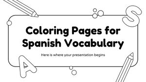Pagini de colorat pentru vocabularul spaniol