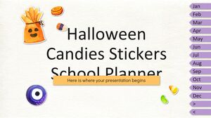 Planner scolastico con adesivi per caramelle di Halloween