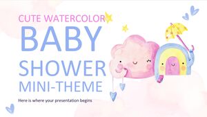 Simpatico mini tema Baby Shower ad acquerello
