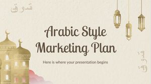 Plan de marketing de estilo árabe