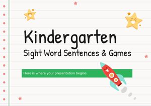 幼稚園のサイトワードセンテンスとゲーム